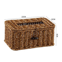 Imitation Rattan Tissue Box Easy to Clean Wicker Design Napkin Dispenser