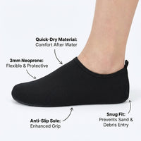 3mm Neoprene Wetsuit Socks for Cold Water Swim, Snorkeling, Diving, Surfing, Kayaking, Thermal Water Socks for Beach