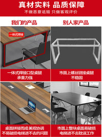 White Conference Table, Modern, Large, Rectangular, with Chairs