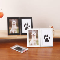 Wooden Photo Frame for Pet and Baby Hand and Foot Prints DIY Gift