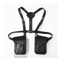 Hands-Unrestricted Chest Bag with Adjustable Harness Slim Chest Bag with Harness Pack Ambidextrous for Commuting