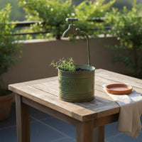 Faucet-Top Planter Weathered Vintage Iron Planter Indoor Outdoor Use