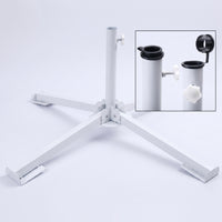 Folding Umbrella Stand Space-Saving Cross Umbrella Base Cross Brace Stand Kit Heavy Duty Weatherproof for Vendors, Garden, Beach