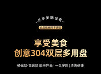 北欧ins风304不锈钢盘子圆盘托盘高颜值甜品盘商用家用备菜盘餐盘