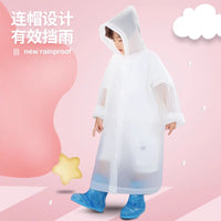Kids Disposable Compressed Rain Poncho EVA Thickened Long Adult Student Card Raincoat for Outdoor Waterproof