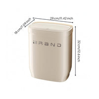 Wall-Hung Waste Bin Glossy Finish Home Storage Hard Plastic for Cabinet Front