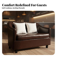 rustic Booth and Chair Set Retro Design rustic design Chair Padded Seat robustDuty for Pub, Bistro, Banquet Hall