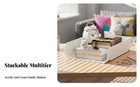 Stackable standard-size document Holder Space-Saving Desktop Storage Easy to Clean for Students