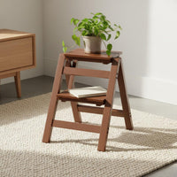 Bamboo Ladder Stool Sturdy Design Folding Ladder Heavy Duty Folding Stool for Closet