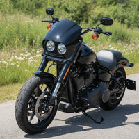 Glossy Black Front Headlight Fairing Aftermarket Headlight Fairing Cowl Custom Cowl Mask Long-Lasting for Motorcycle Riders