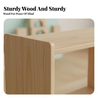Montessori Shelf Child-Safe Height 5-Section Cubby Shelf Configurable Design Sturdy Construction for Toddlers, Playroom