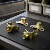 4 Pieces Zinc-Plated Tailgate Hinge Kit Stamped Steel Bed-Mounted Tailgate Hinge Heavy-Duty Hardware Long-Lasting for DIY Mechanics