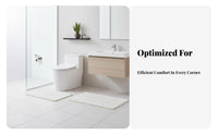 Anti-Splash Unified-Piece Siphonic Toilet Powerful Flush Water Closet Easy-to-Clean Glaze Ware Soft-Close Seat for Apartment Dwellers, Homeowners, Bathroom, Restroom, Home