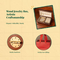Wooden jewelry keepsake box