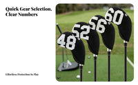 Numbered Golf Iron Head Cover | Compact Low-Profile Design, Easy-to-pull-over profile, Golf Club Head Cover, for Driving Range