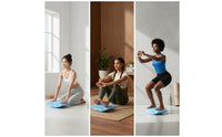 Marbled Exercise Block with Curved Underside Stable Pilates Balance Block Lightweight Foam Balance Coach Supportive for Stretching