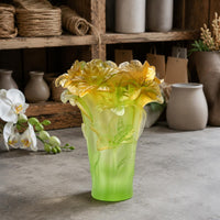 Crystal Flower Vase Elegant Floral Container Ornamental for Housewarming