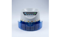Multi-Bin Coin Sorter Machine Digital Coin Sorting Machine Tabletop Compact for Shops, Offices, Kiosks, Currency Handling, Till Organization