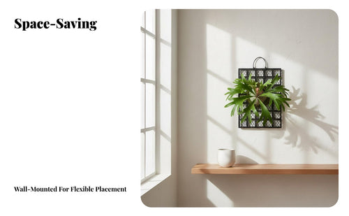Thickened and Long-Lasting Staghorn Fern Board Stylish Black Finish Staghorn Fern Mount Easy Installation Epiphytic Plant Mounting Plaque Space-Saving for Gardeners, Home Decorators, Indoor, Greenhouse, Balcony, Living Room