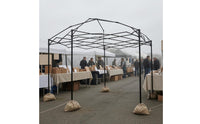 Cylindrical Metal Folding Canopy Frame Foldable Instant Tent Frame Peaked Instant Canopy Quick Setup
