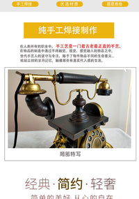 欧式复古电话机模型创意桌面铁艺道具摆件酒吧网咖餐厅家居装饰品