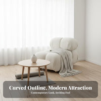 Nordic and design Curved sectional Sofa abrasion-resistantResistant Sectional Couch Vintage themed Living Room Furniture space-saving for Apartment Dwellers, Pet Owners, Interior Design fans, Studio, Lounge Area, Office
