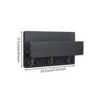 Farmhouse Wall Key Rack Solid Wood Entryway Organizer Easy Installation