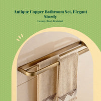 Brass towel rack wall-mounted organizer