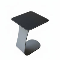 C-Shaped End Table ScuffResistant Living Room Furniture With Storage Pouch