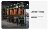 Firefighter Gear Rack 304 Stainless Steel Fire Station Uniform Rack Sturdy and Sturdy Emergency Response Equipment Holder for Firefighters