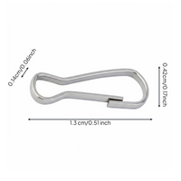 304 Stainless Steel Drapery Fastener Hook, sturdyDuty Hanging Organizer, Multi-Purpose Keychain Connector, Rust-Resistant Silver