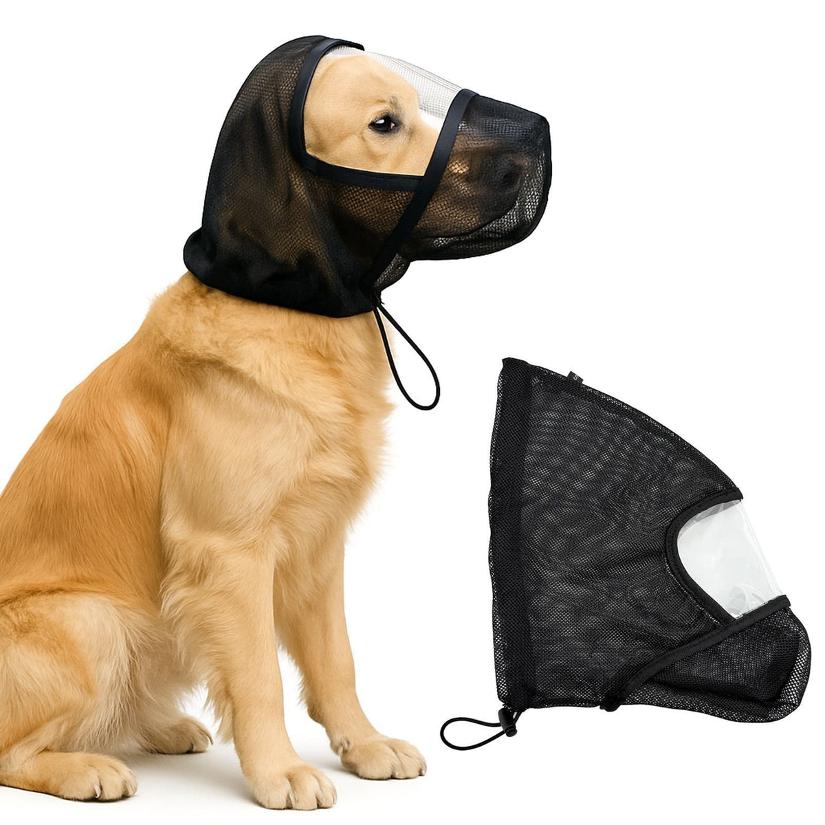 Mesh Dog Mask Anti-Chew Pet Supply for Outdoor