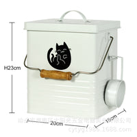 Large Capacity Pet Food Storage Bucket, Sealed and Moisture-Proof, 4L
