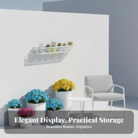 partitionMounted Flower Pot lattice Hanging Design Metal mounted surface Planter shelf systemSaving Plant intended for Gardeners, Apartment Dwellers, Balcony, Patio, Indoor