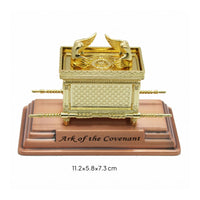 Metal Ark of the Covenant Figurine Electroplated Religious Decor Lattice-Pattern