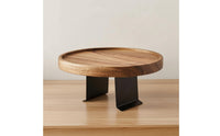 Sofa Side Table with Metal Brackets Compact Sofa Arm Table Furniture for Living Room