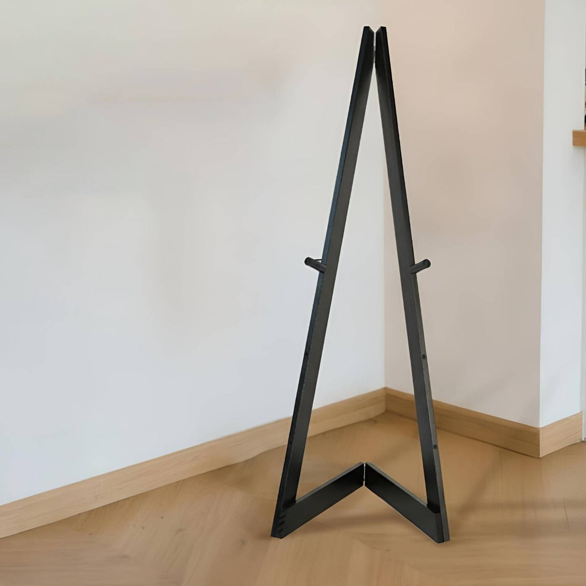 Geometric Folding Easel Adjustable Wooden Display Stand Nordic Poster Holder with Pine Construction Foldable Portable Design Suitable for Art Exhibitions Studios Home Galleries