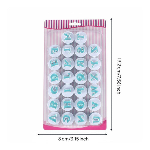 26 Pieces Letter Number Stamp Set Multi-Use Baking Tool Lightweight