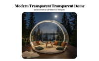Inflatable Panoramic Air Enclosure 360° Panoramic View Clear Panoramic Air Enclosure Waterproof Clear Inflatable Igloo for Event Planners, Adults