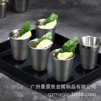 304 Stainless Steel Mini Shot Glass Portable Outdoor Cup for Bar and Travel