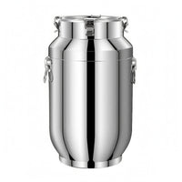 Stainless Steel Sealed Bucket Fresh Keeping Clamp Lid Bucket Leakproof Household Container