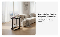 2-Tier C-Shaped Table Waterproof Surface Home Furniture Scratch-Resistant