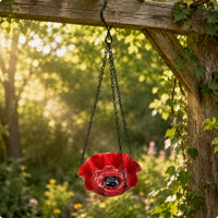 Hanging Feeder Tray Decorative Ruffled Petal-Rim Tray Easy to Clean