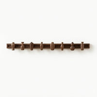 Coat Hanger with Sliding Hooks Easy to Install Wooden Hook Rail Stylish Wall-Attached Coat Rack for Entryway