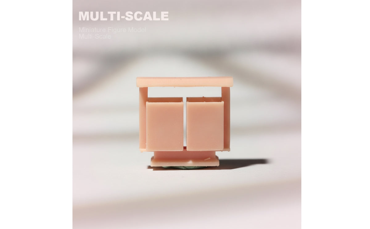 Diorama Prop Unfinished Trash Bin Model Miniature Trash Can Paintable Blank for Hobbyists, Figure Photography