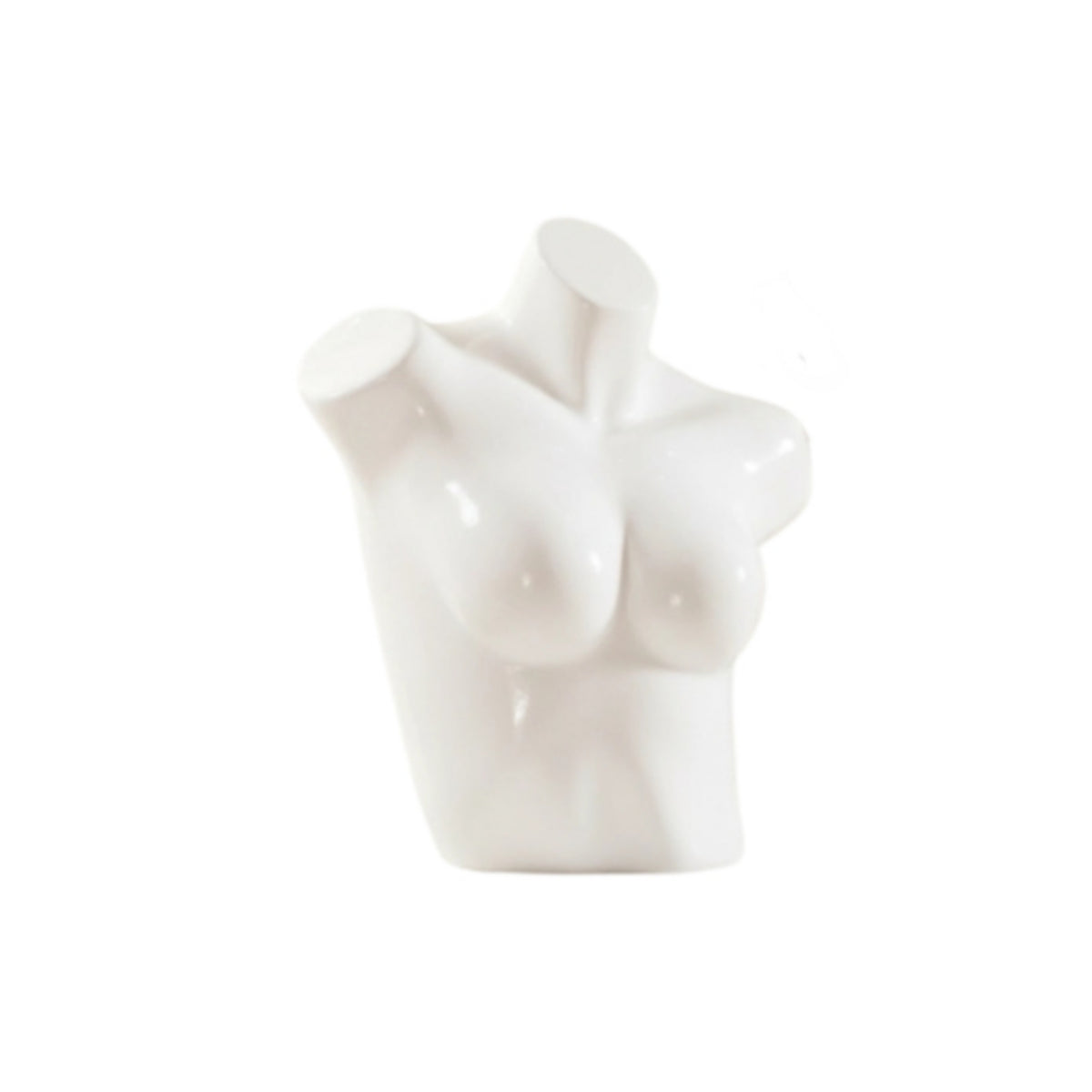 Female Torso Mannequin Glossy Mannequin Torso with Stand Armless for Fashion Showroom