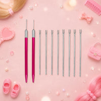 Doll Hair Rehairing Kit DIY Hair Replacement Tip Set Stainless Steel Craft Tool