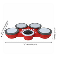 Kids Hand Drum Educational Electronic Drum Toy Adjustable Volume for Fun Time