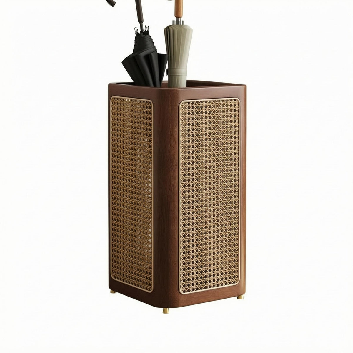 Rattan Umbrella Stand Woven Household Storage Rounded Edges for Entryway