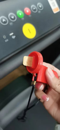 跑步机启动锁钥匙通用插入式方形椭圆形安全开关安全锁插片钥匙